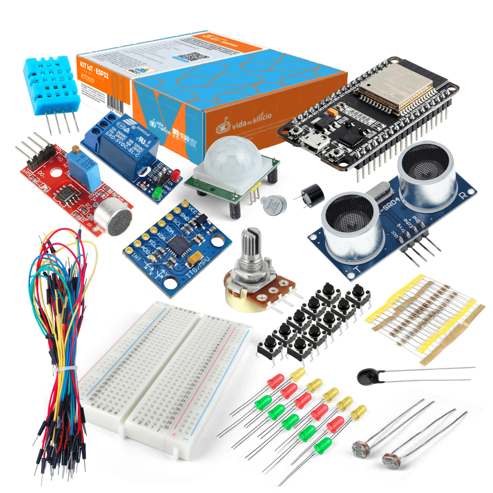 Kit IoT ESP32 - para Professores e Makers iniciantes - Loja Vida de Silício