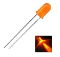 LED 5MM Laranja Difuso (5 unidades) - Imagem 2